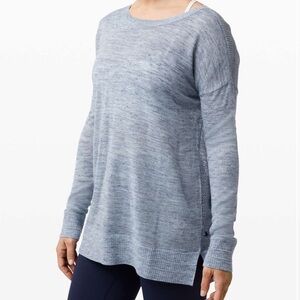 lululemon athletica Women's Blue Crew Neck Sweater